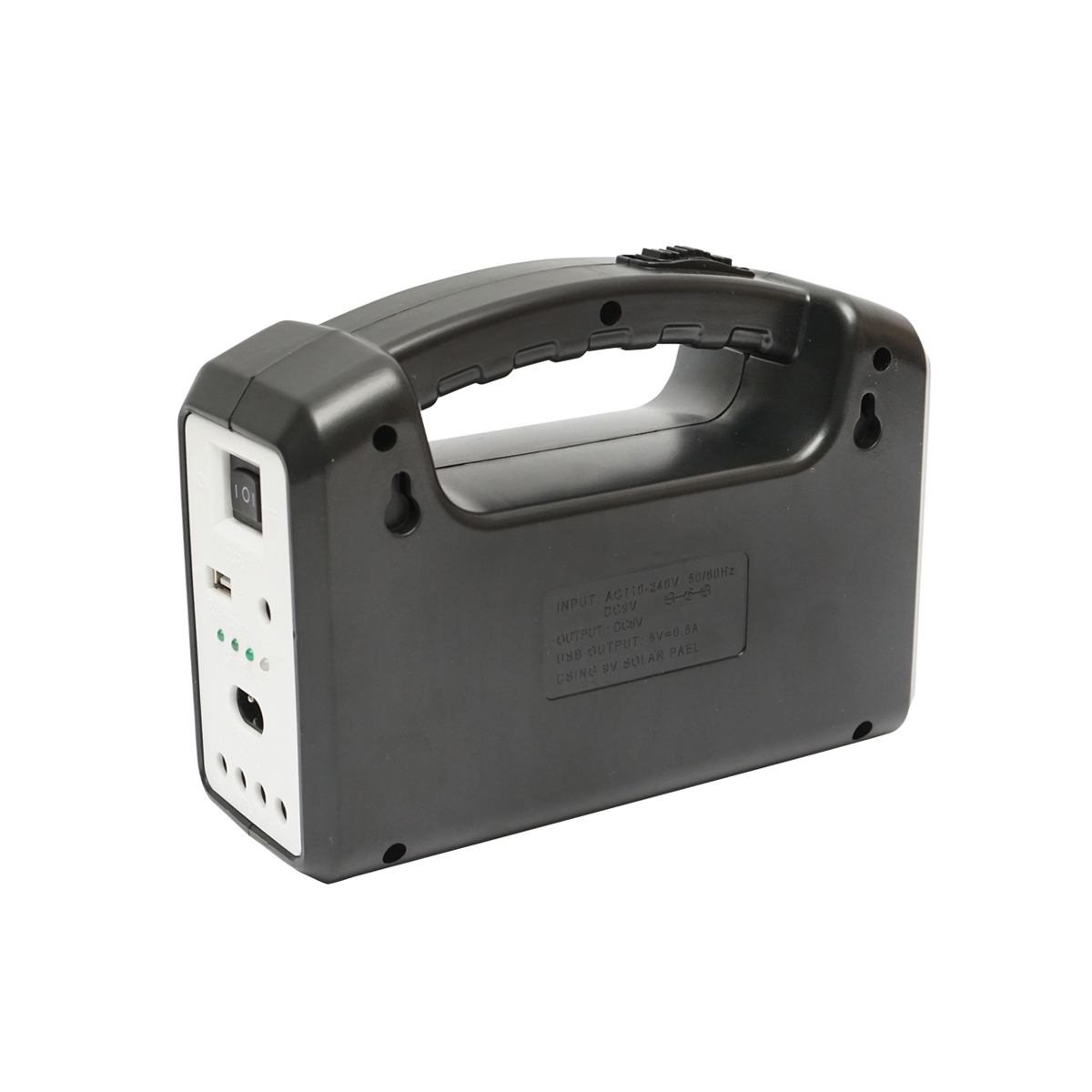 Kit iluminat portabil LED cu 3 becuri/proiector, panou solar si baterie 6V, 4.5 Ah pentru pescuit camping GD-7COB - imagine 2