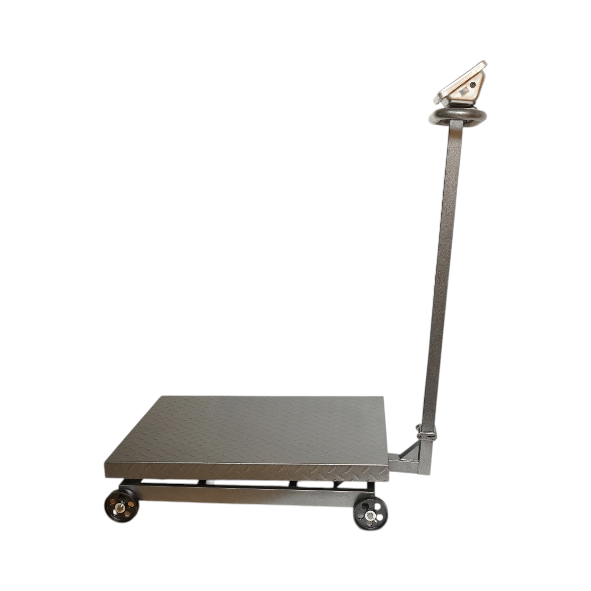 Cantar electronic de podea tip platforma 1500 kg cu roti si brat pliabil Breckner Germany - imagine 8