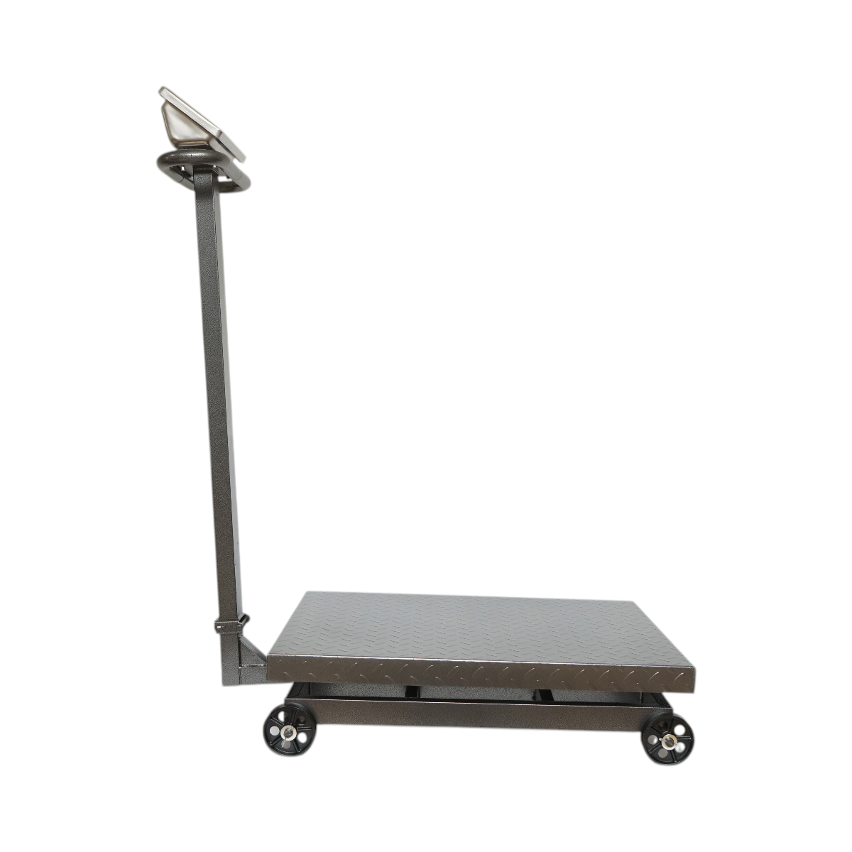 Cantar electronic de podea tip platforma 1500 kg cu roti si brat pliabil Breckner Germany - imagine 3
