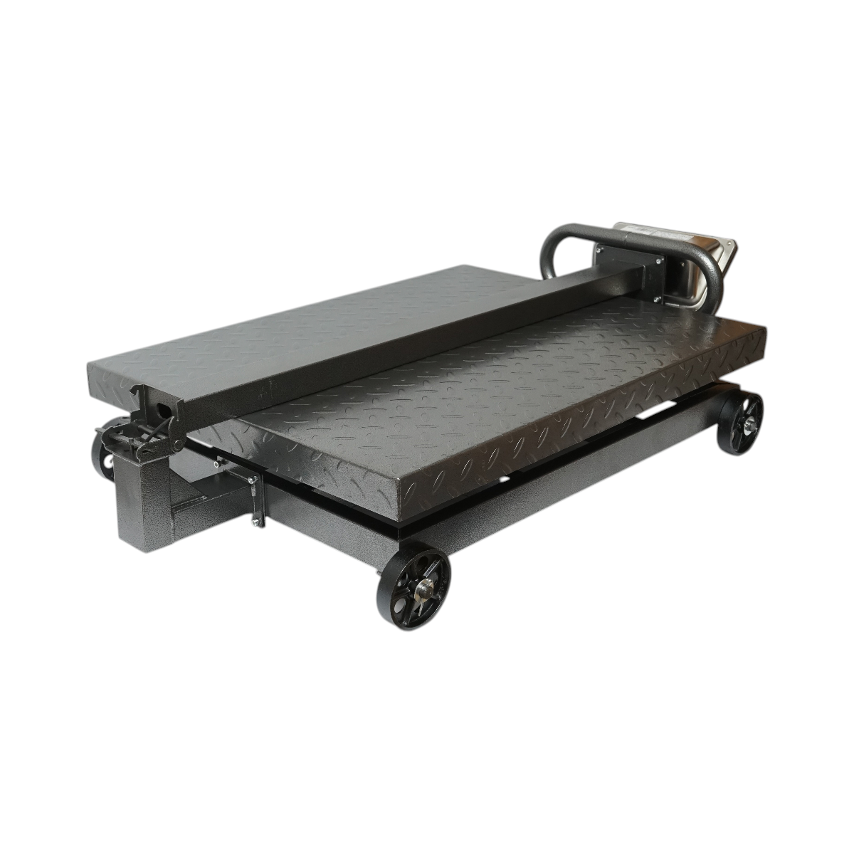Cantar electronic de podea tip platforma 1500 kg cu roti si brat pliabil Breckner Germany - imagine 4