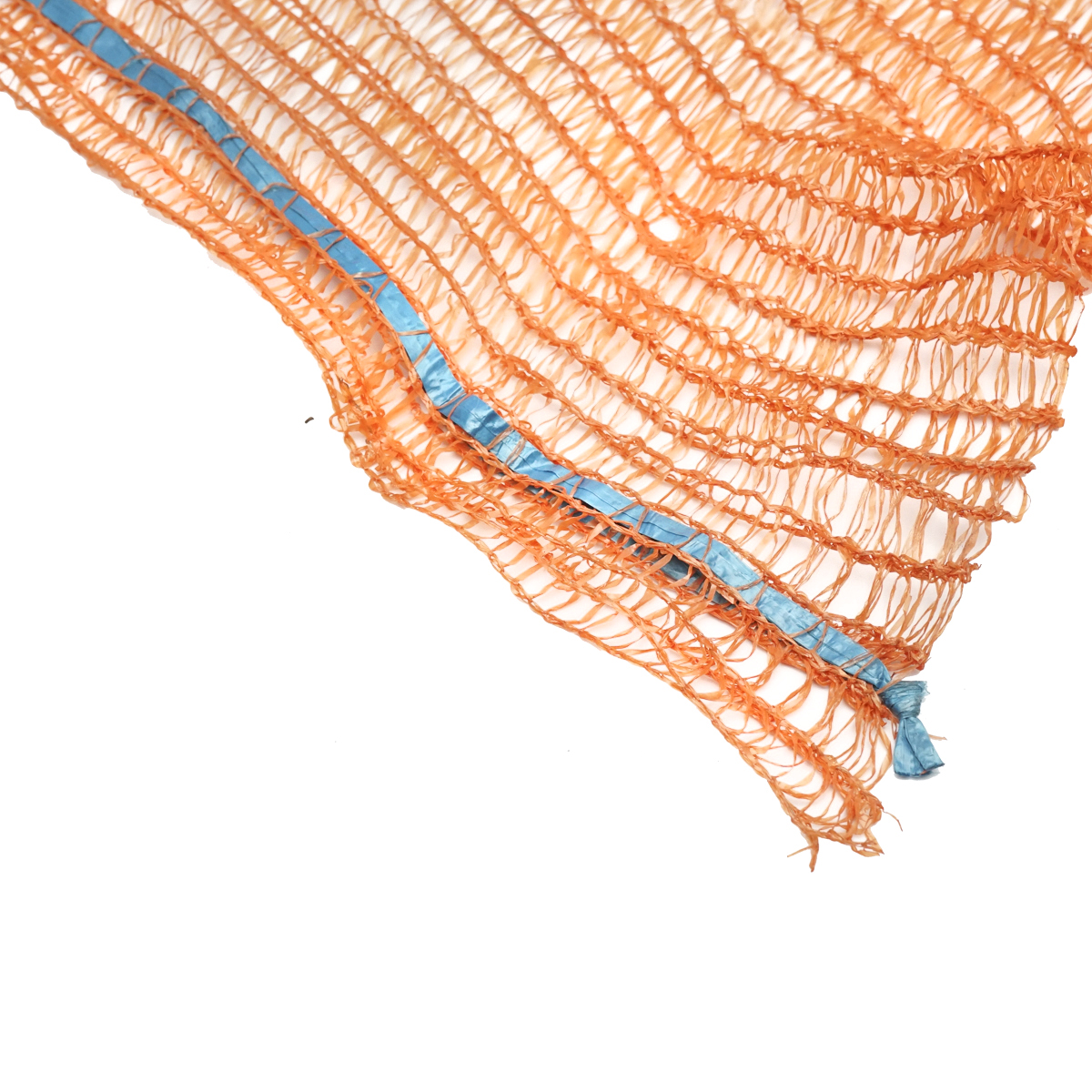 Sac plasa cu maner 600x400mm tip Raschel pentru legume 20Kg portocaliu - imagine 2