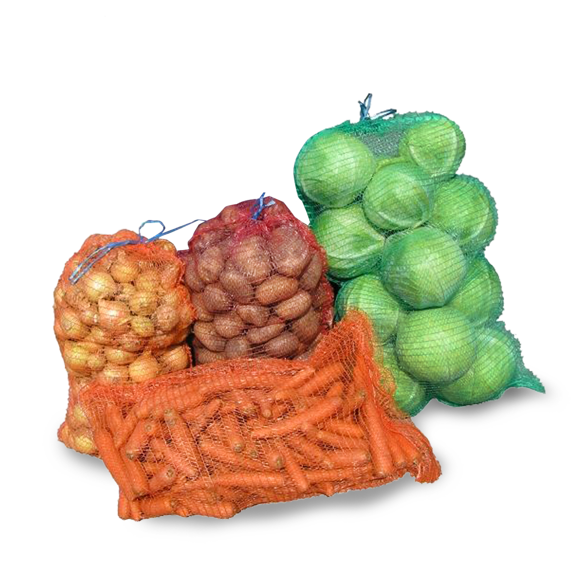 Sac plasa cu maner 600x400mm tip Raschel pentru legume 20Kg portocaliu - imagine 4