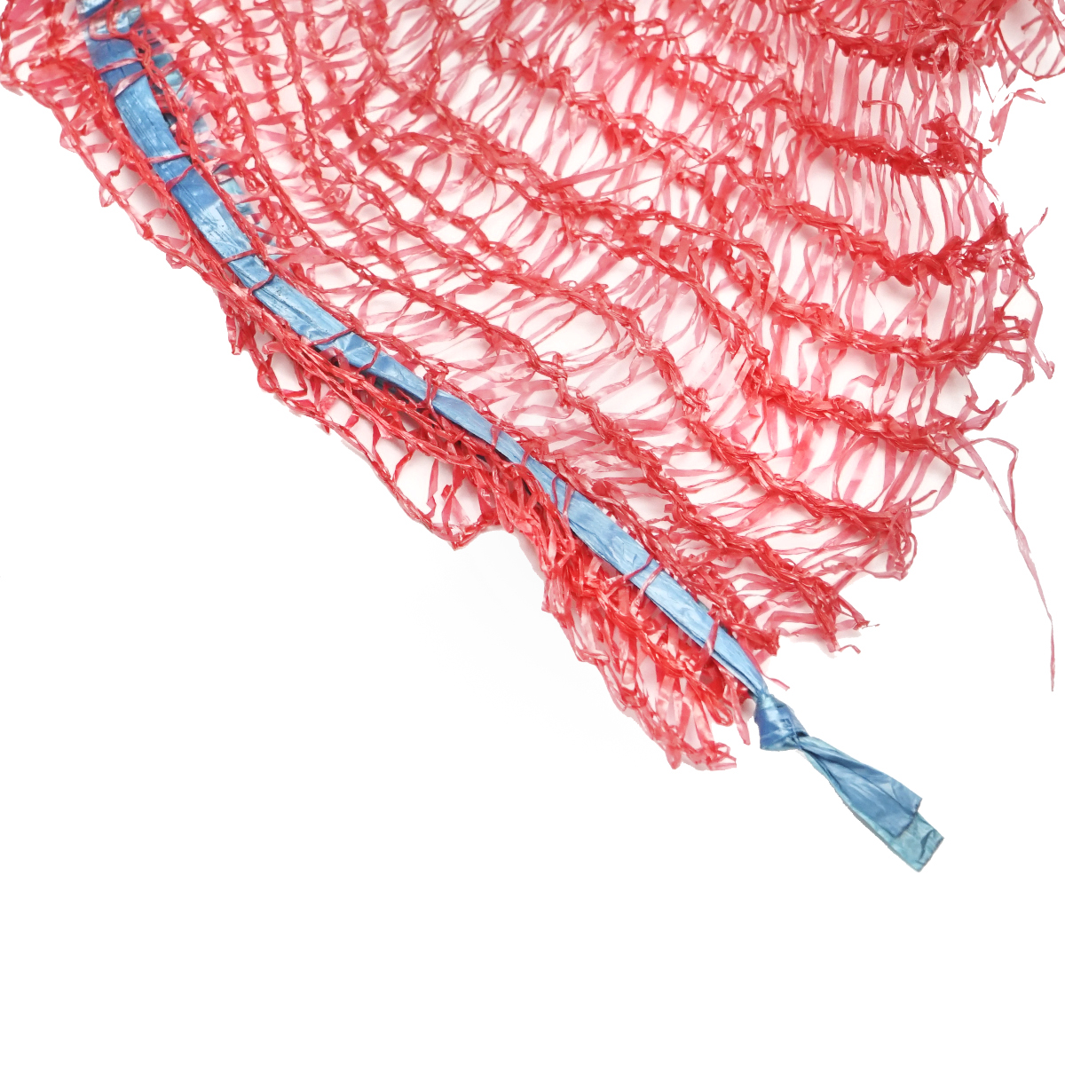 Sac plasa cu maner 600x400mm tip Raschel pentru legume 20Kg rosu - imagine 2