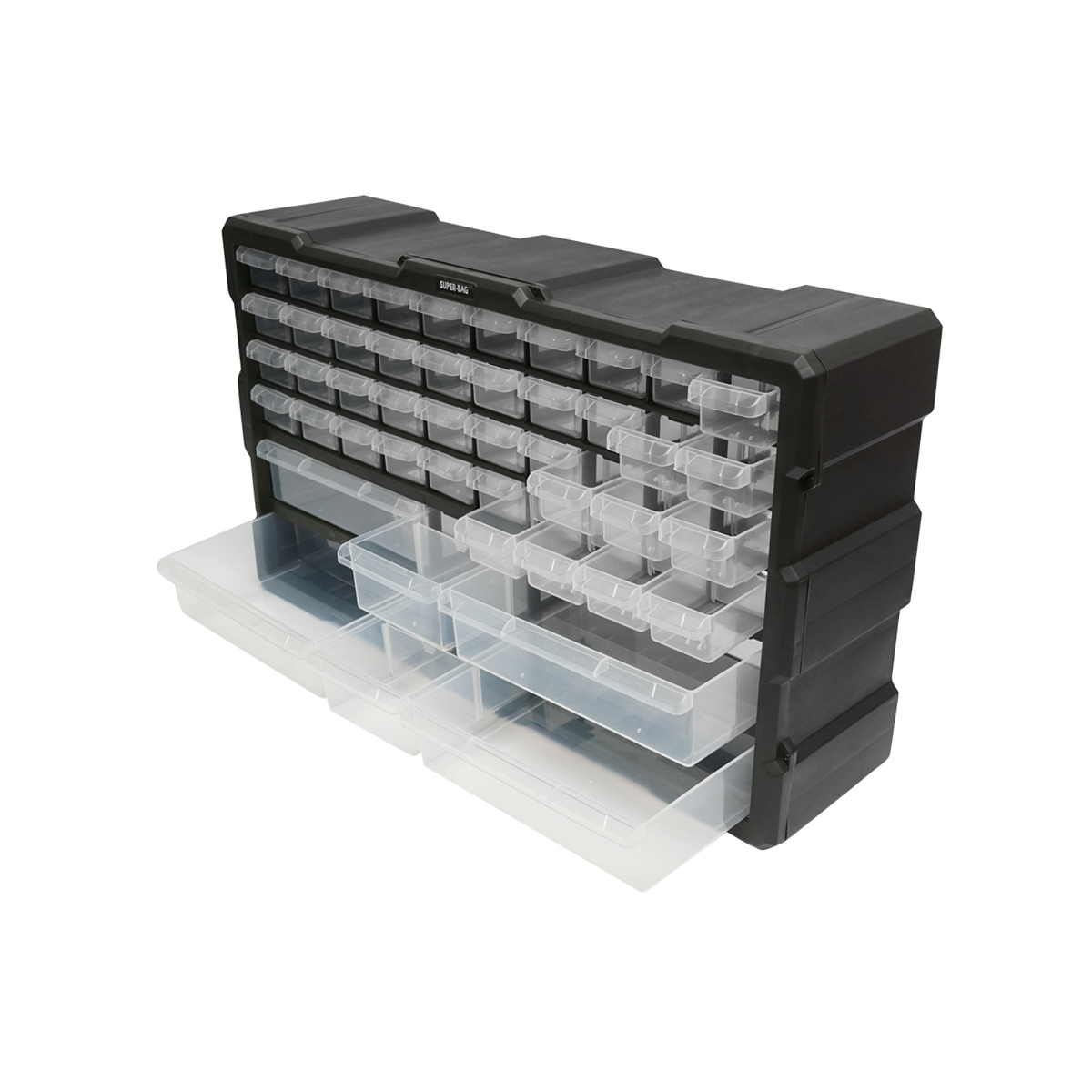 Cutie depozitare verde din plastic modulara, 46 sertare 620x157x360mm Breckner Germany - imagine 2