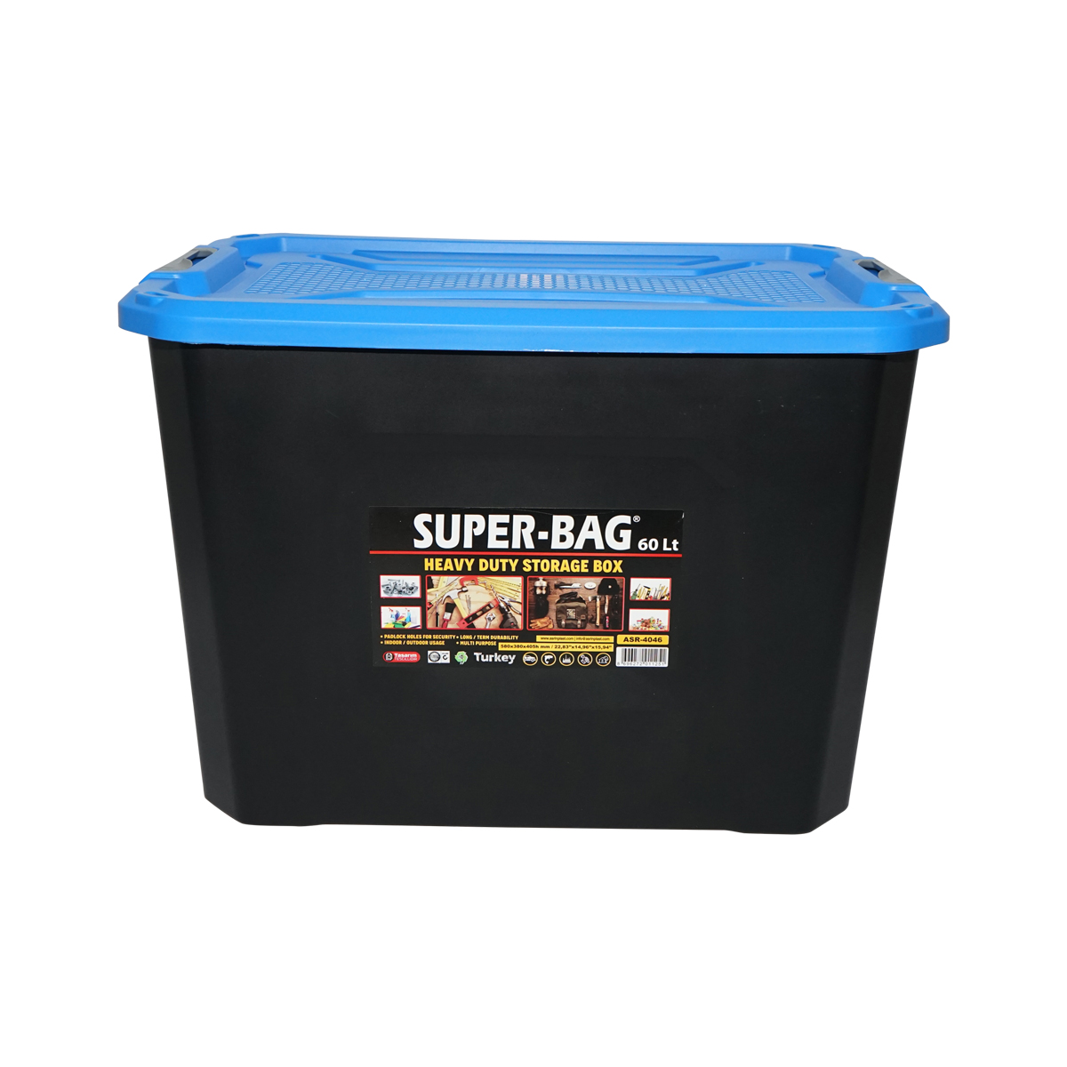 Cutie, lada depozitare heavy duty 60L cu capac, rosie 580x380x405mm Breckner Germany