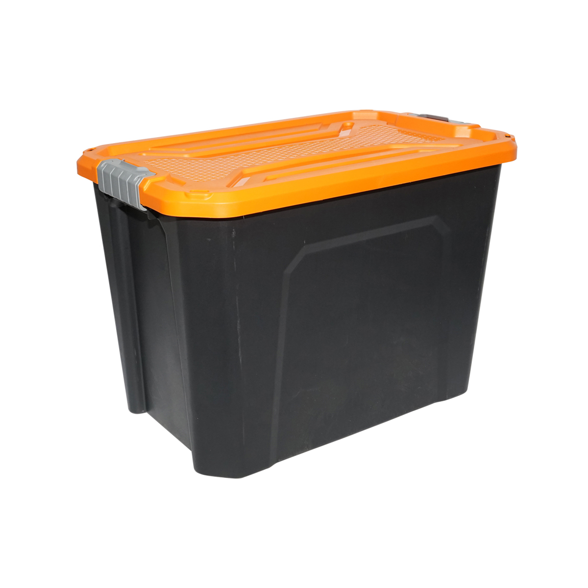 Cutie, lada depozitare heavy duty 60L cu capac, portocalie 580x380x405mm Breckner Germany - imagine 3