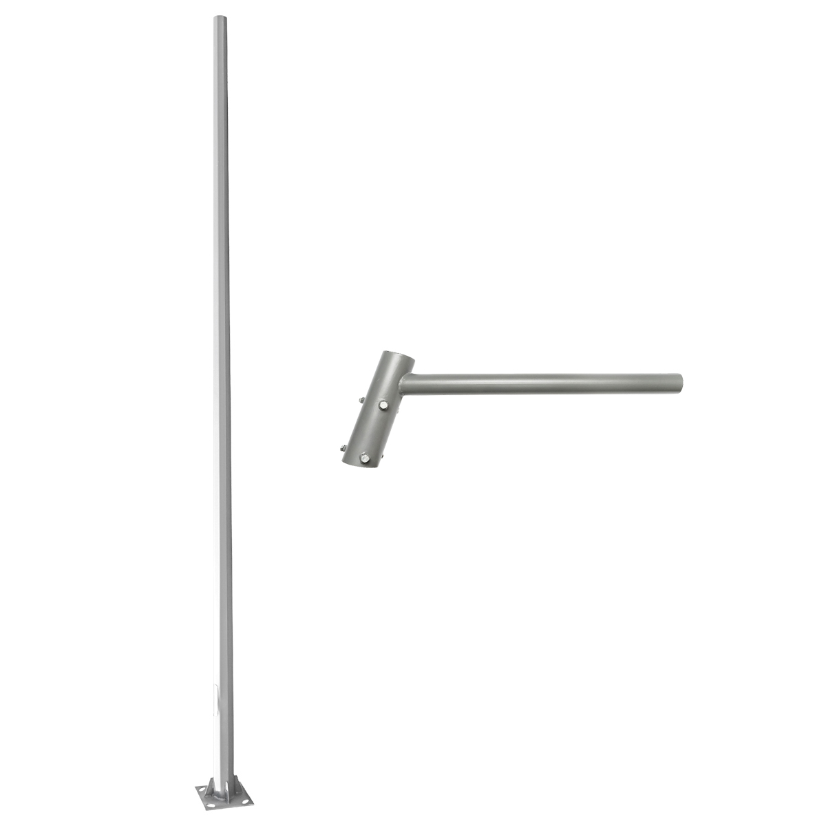 Stalp octogonal 4M cu brat orizontal pentu iluminat stradal - imagine 2