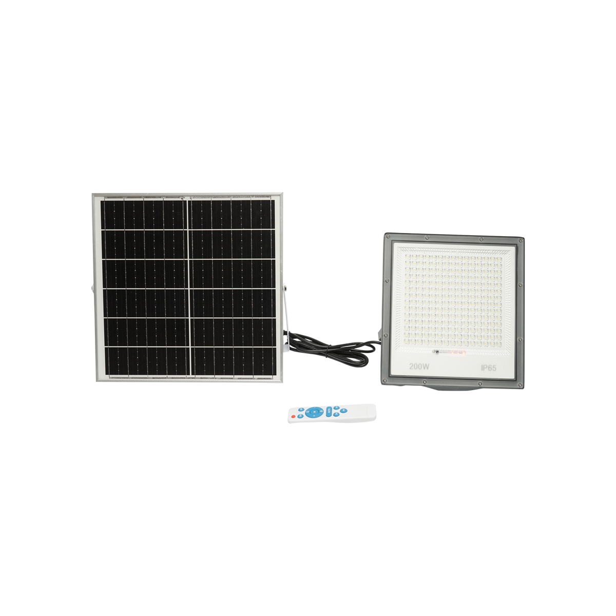 Proiector LED 200w cu panou solar 20W, baterie si telecomanda Breckner Germany