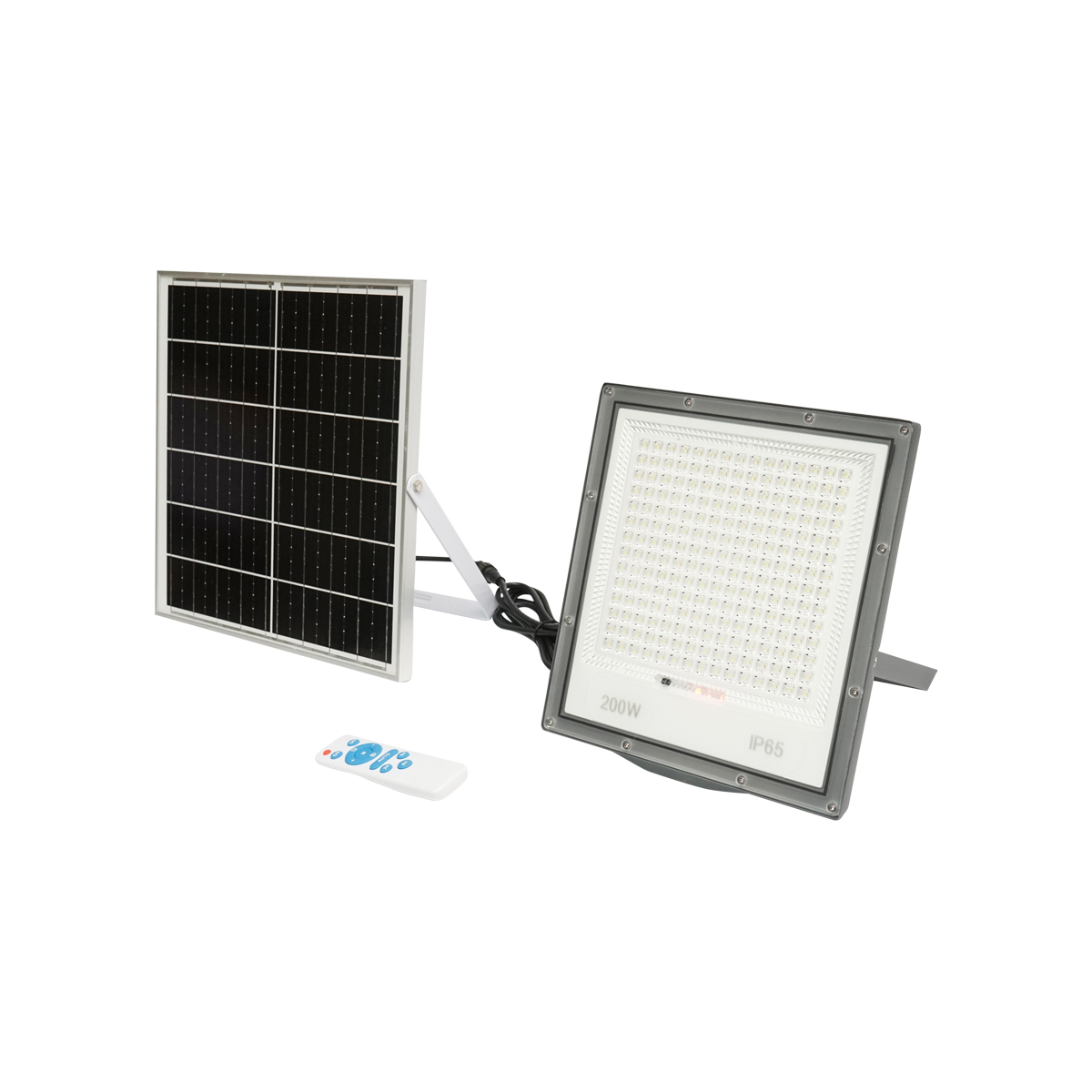 Proiector LED 200w cu panou solar 20W, baterie si telecomanda Breckner Germany - imagine 2