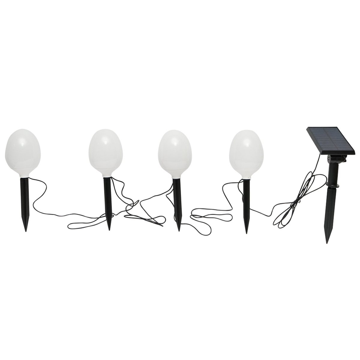 Set 4 lampi de gradina cu panou solar si baterie 3.2V, 2200mah, IP65 Breckner Germany