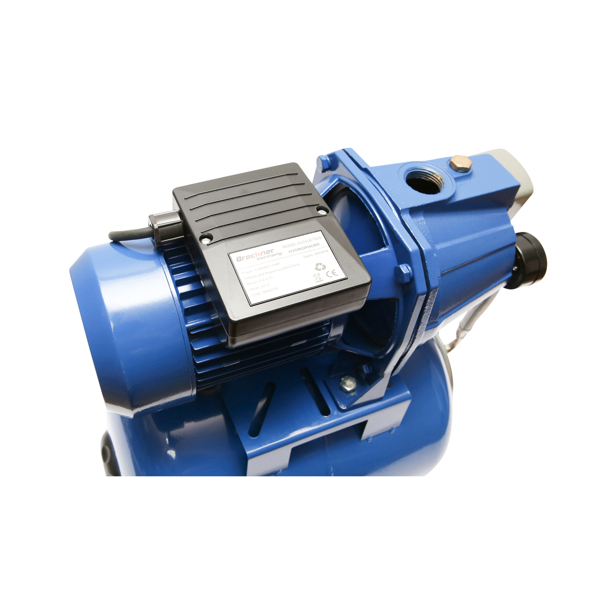 Hidrofor apa 550W 220V, debit 45L/min, H50m, rezervor 24L, viteza 2860 r/min AUTOJET80S Breckner Germany - imagine 4
