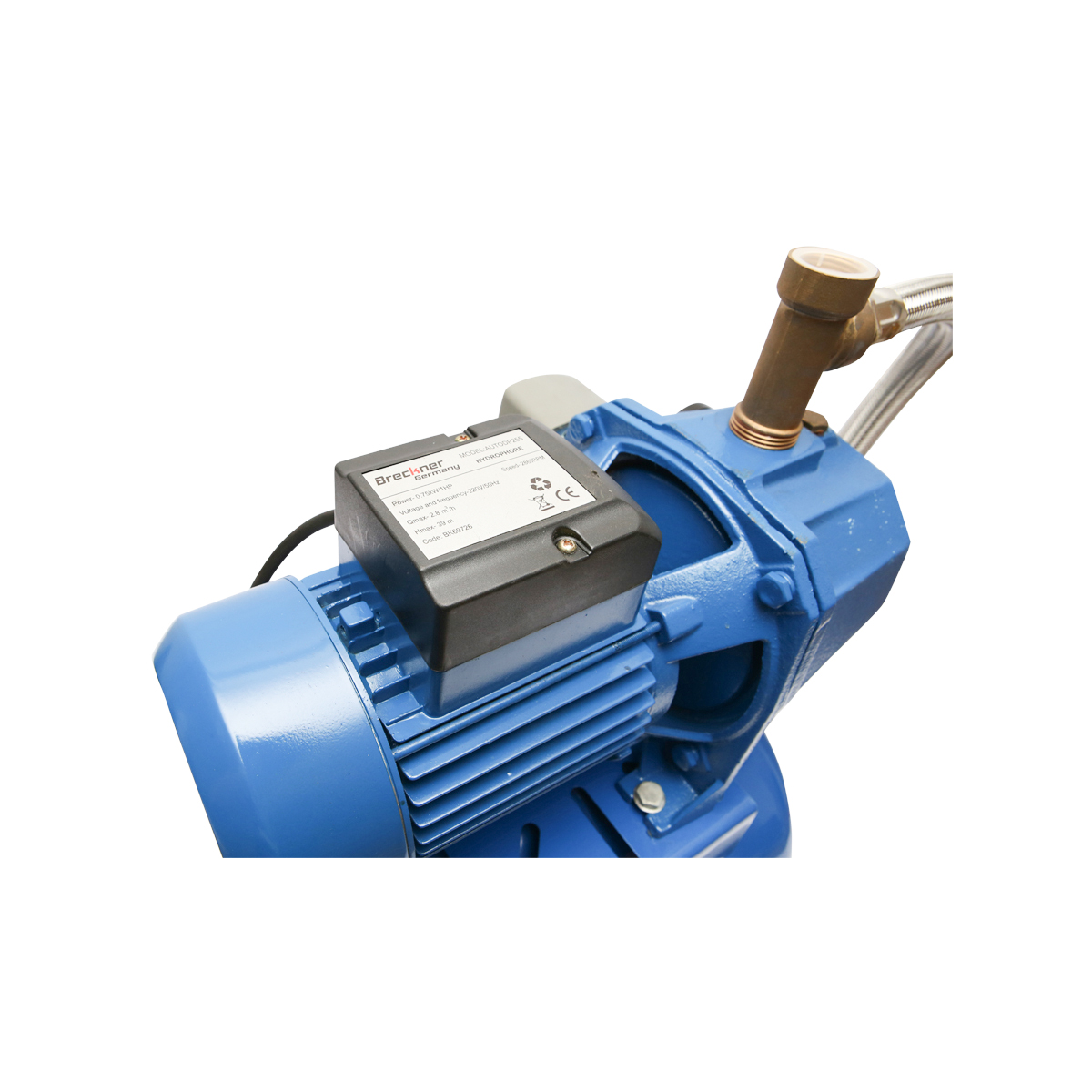 Hidrofor apa 750W 220V, debit 46L/min, H39m, rezervor 24L, viteza 2860 r/min cu ejector AUTODP255 Breckner Germany - imagine 3