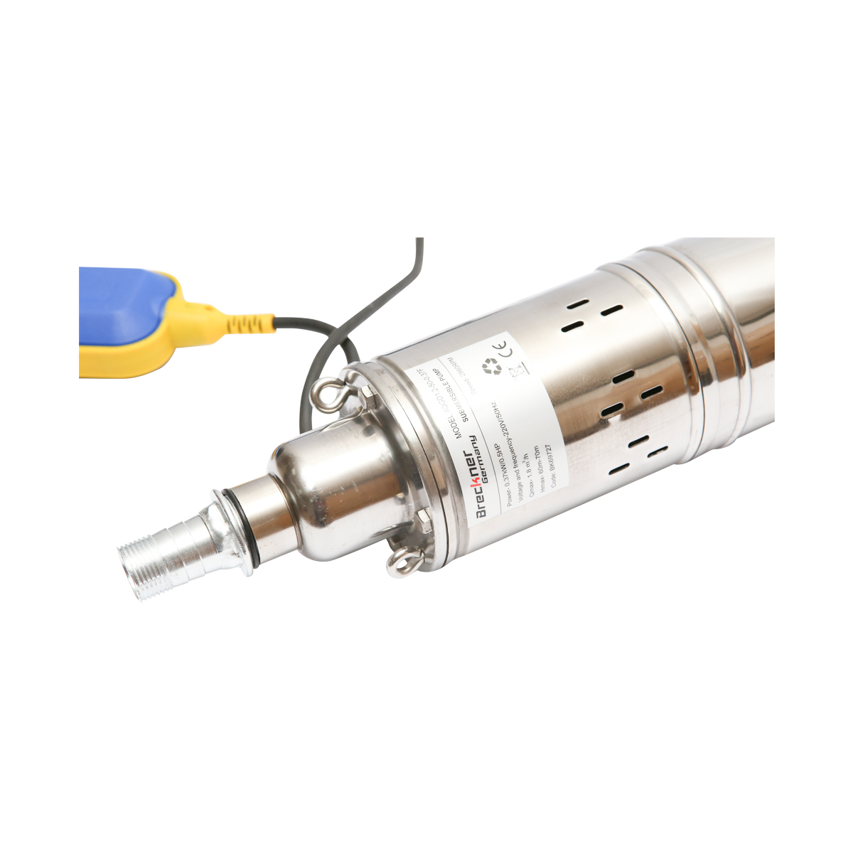 Pompa apa submersibila D100mm cu flotor, 30l/min, 50m, 220V, 370W 4QGD1.2-50-0.37F Breckner Germany - imagine 6