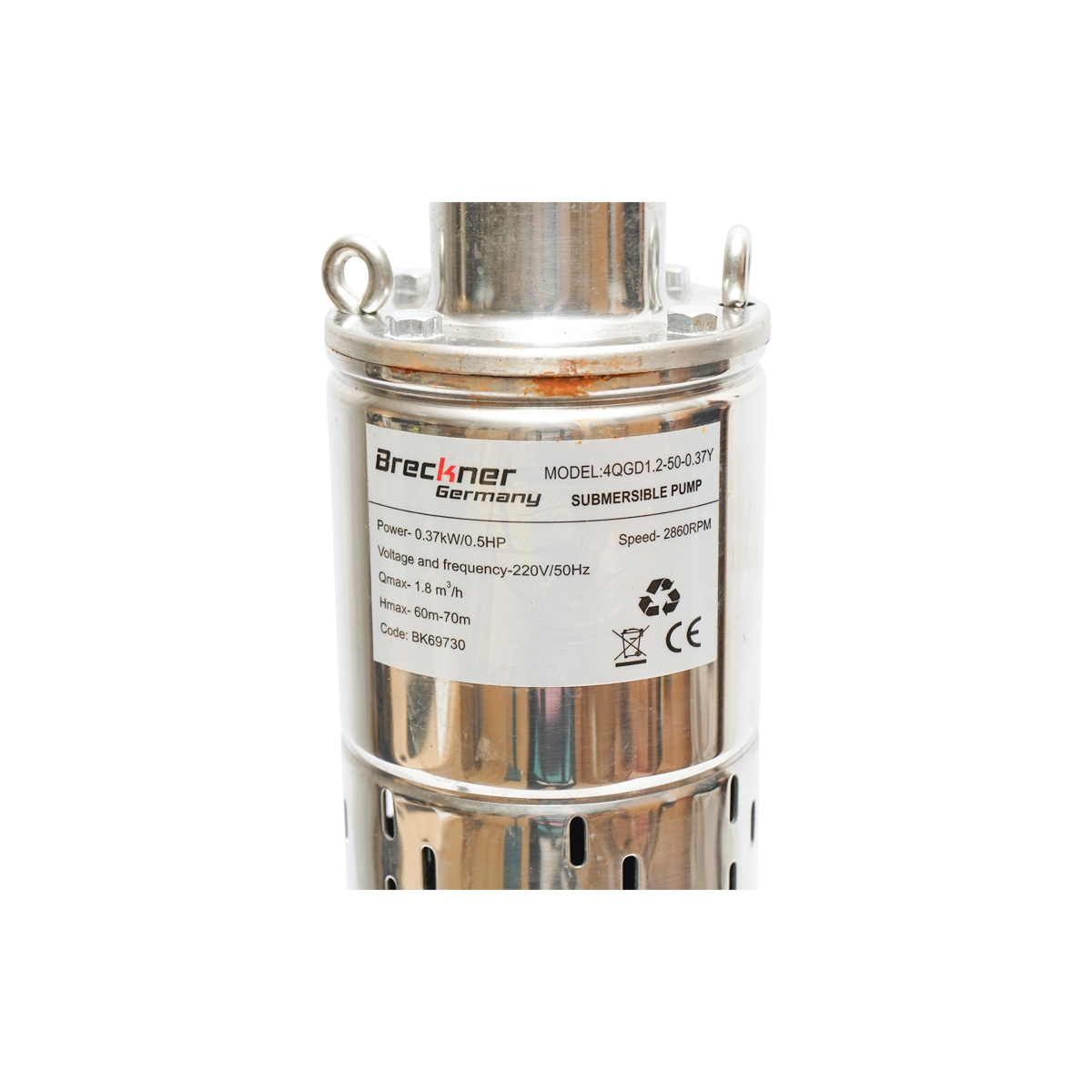 Pompa apa submersibila 4 inch, 370W, 30l/min adancime 50m, 220V 4QGD1.2-50-0.37Y Breckner Germany - imagine 2