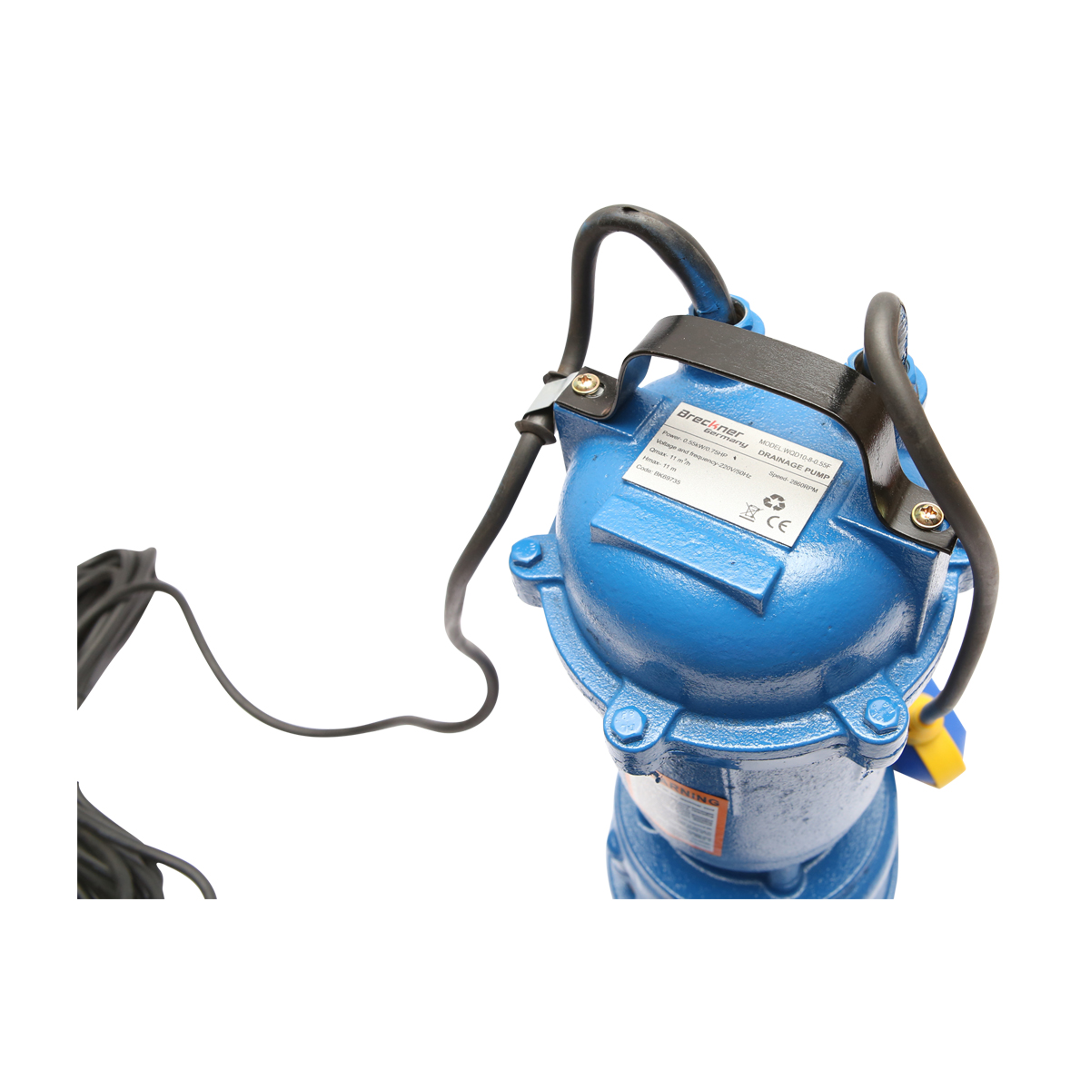 Pompa apa murdara, drenaj submersibila cu flotor, 550W, 200L/min, adancime 11m, 220V WQD10-8-55F Breckner Germany - imagine 3