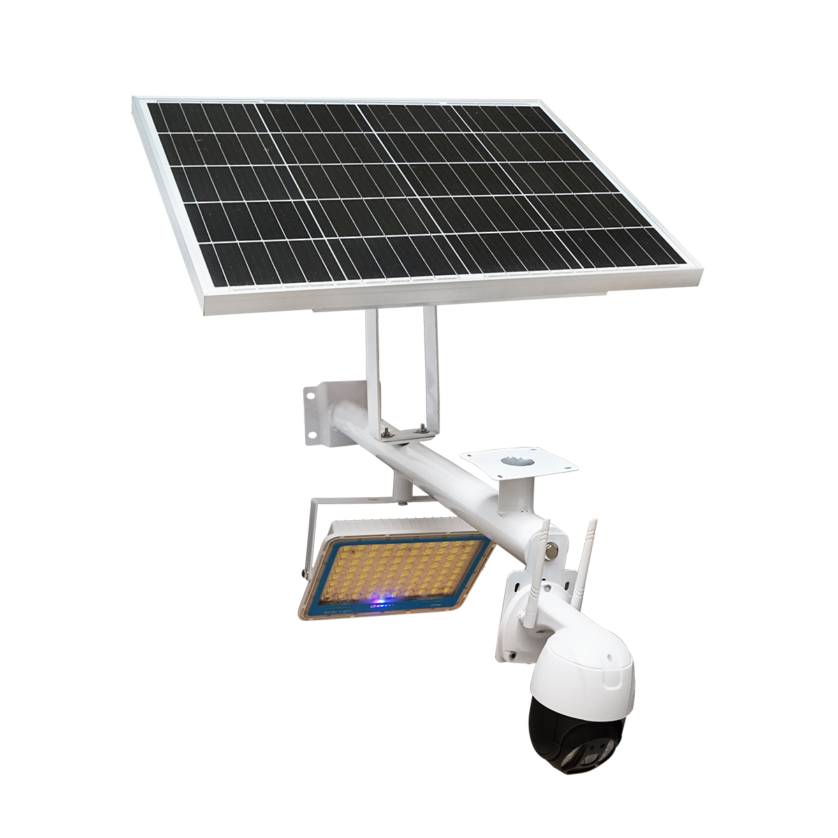 Camera de supraveghere cu proiector LED 300W, baterie, panou solar 60W si telecomanda Breckner Germany - imagine 4