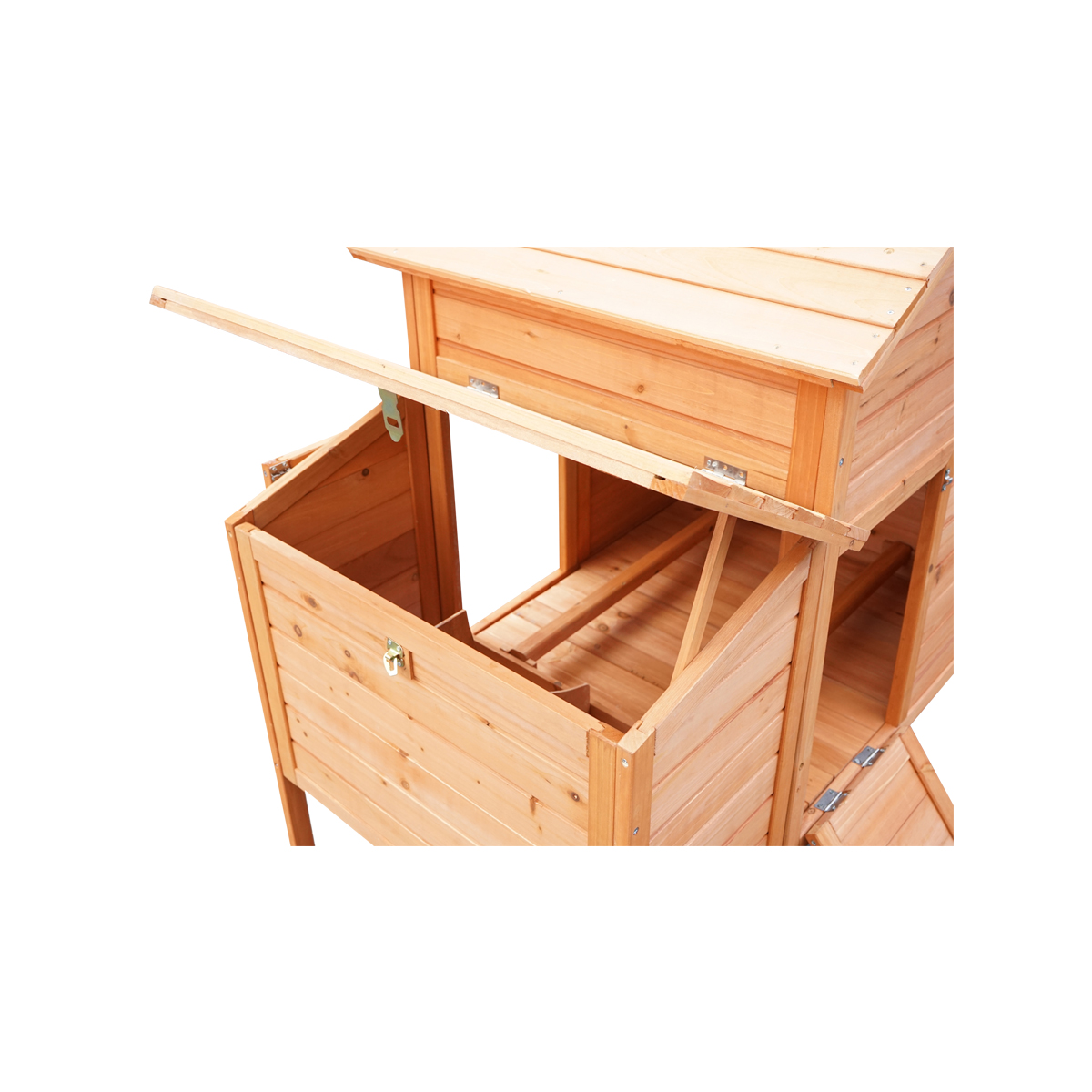 Cotet pentru pasari, gaini din lemn 1130x760x1230mm - imagine 5