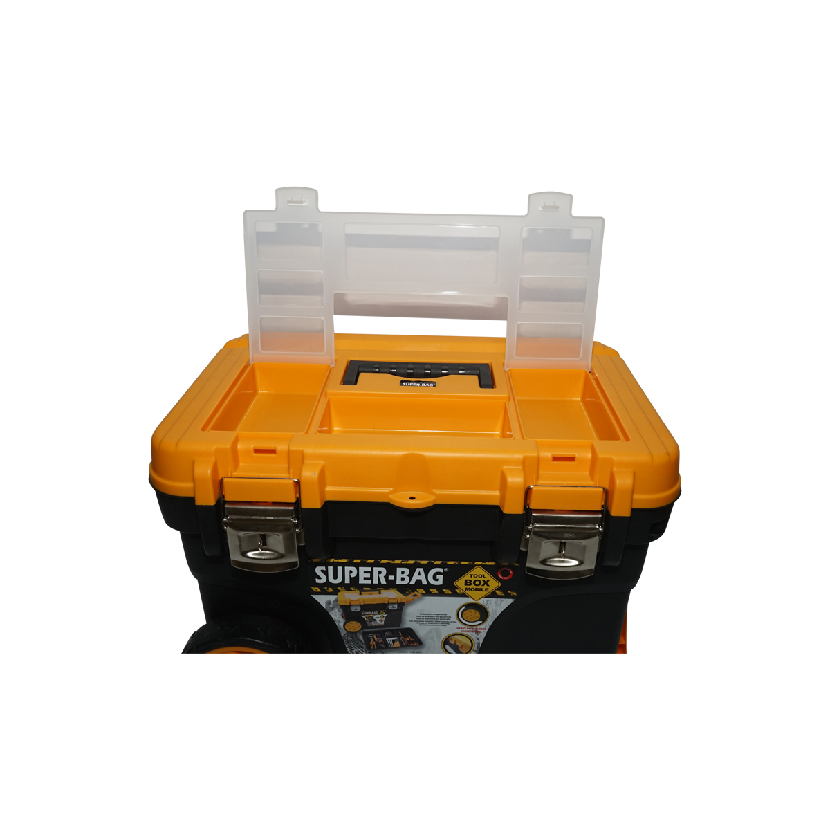 Cutie pentru scule heavy duty cu roti tip troler 652x400x420mm - imagine 3