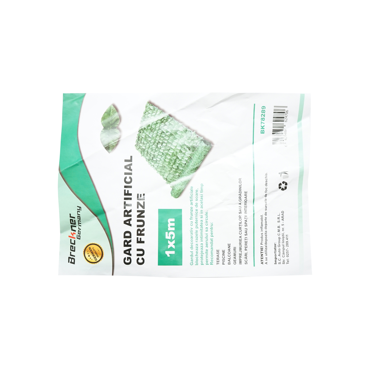 Gard viu artificial cu frunze verzi latime 1M si lungime 5M - imagine 4