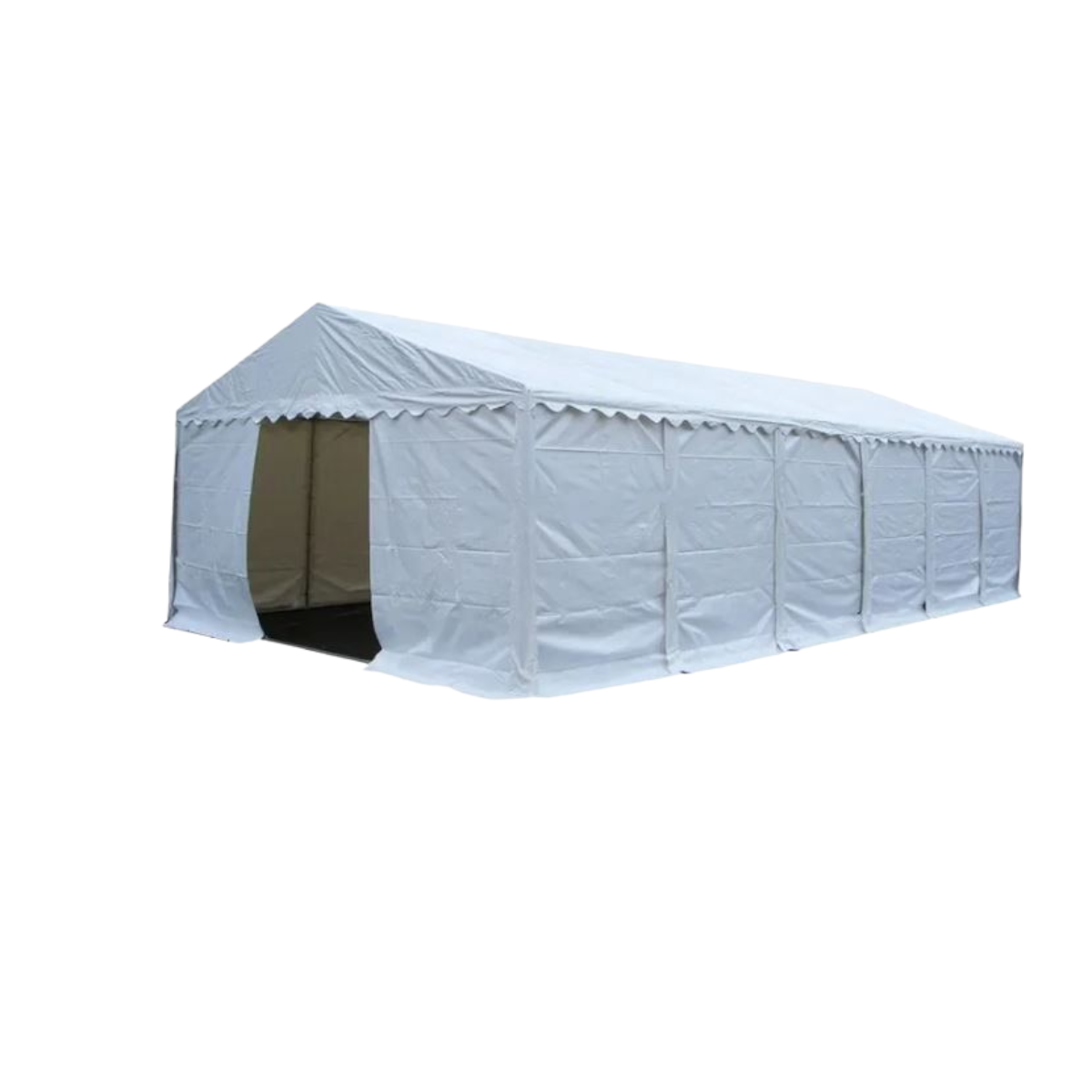 Hala depozitare din PVC cu structura metalica, latimea de 6m, lungime 12m si inaltime 2.6m