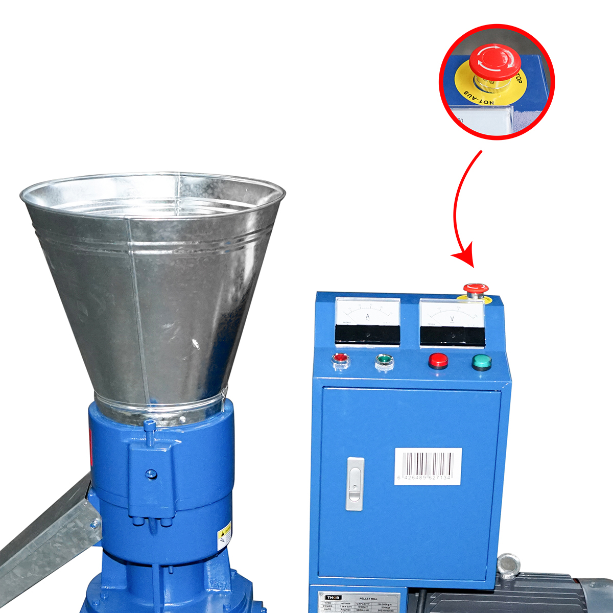 Granulator furaje, presa cereale 7.5KW, 380V cu matrita de 6mm si randament max 150kg/H - imagine 2