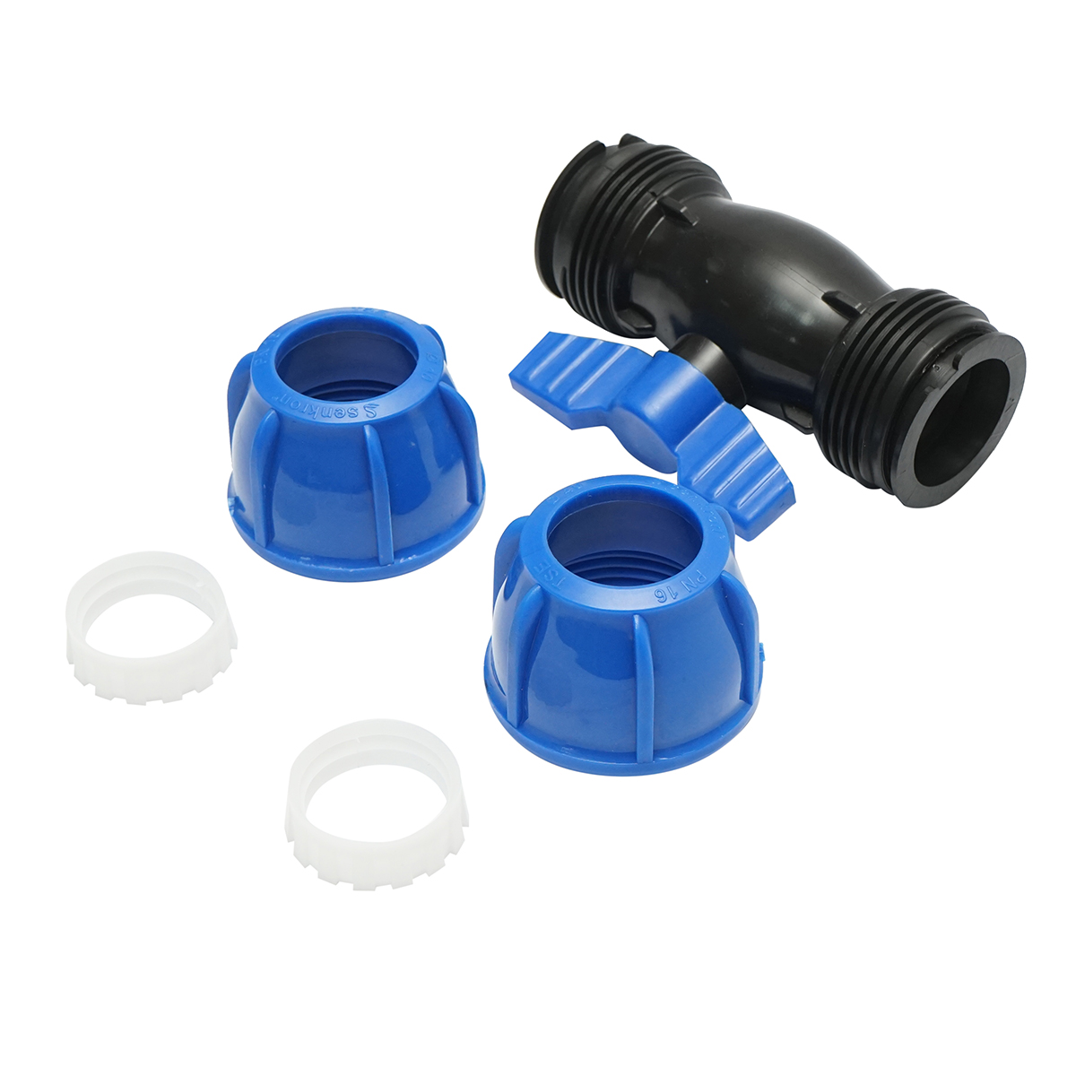 Robinet mufa cu bila compresiune PEHD D40x40mm, PN16 pentru sisteme de irigatii - imagine 4