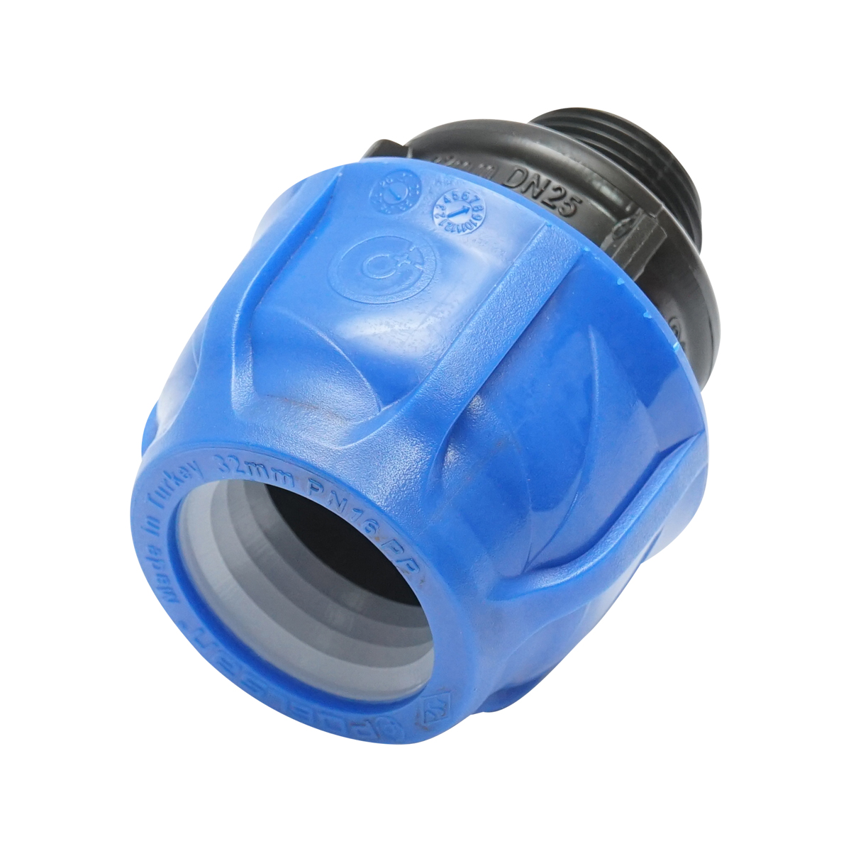 Racord compresiune cu filet exterior 32mmx3/4 toll, PN16 pentru sisteme irigatii - imagine 3