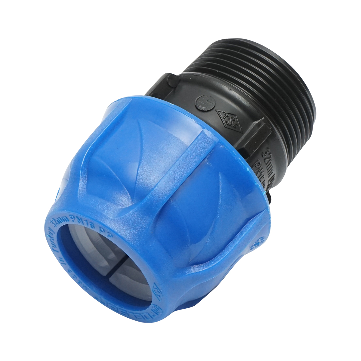 Racord compresiune cu filet exterior D32mmx1-1/4 toll, PN16 pentru sisteme de irigatii - imagine 3