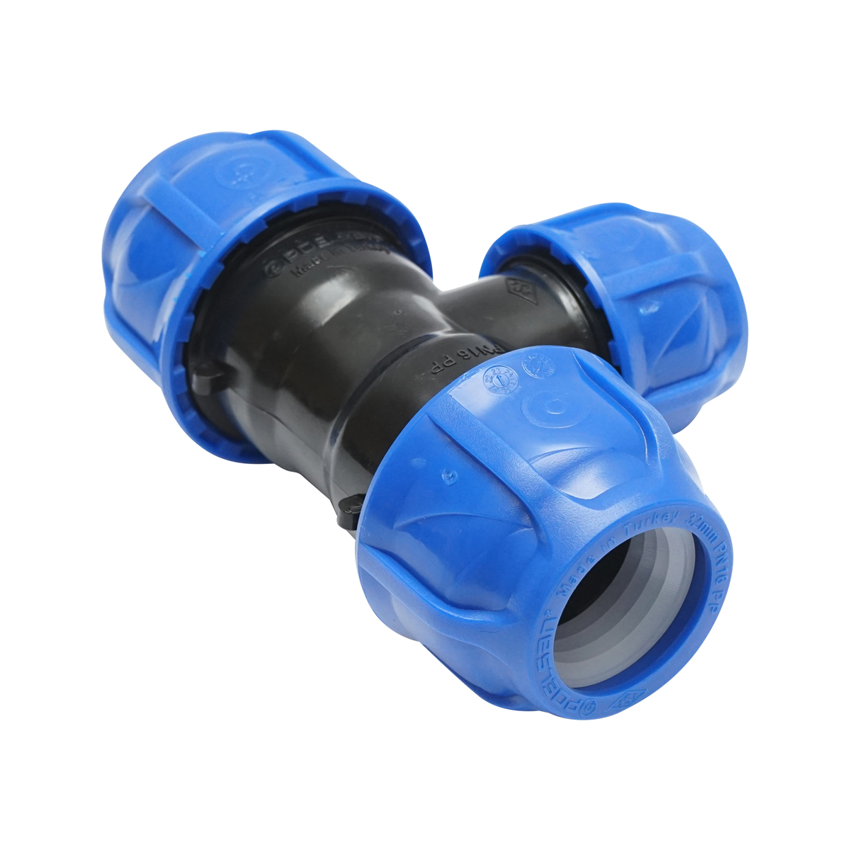 Teu reductie compresiune D32x25x32mm, PN16 pentru sisteme de irigatii - imagine 4