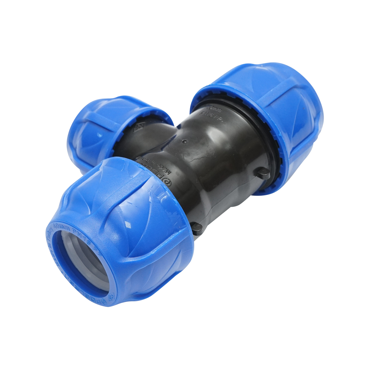 Teu reductie compresiune D40x32x40mm, PN16 pentru sisteme de irigatii - imagine 3