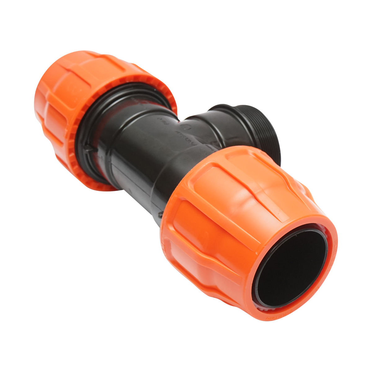Teu egal compresiune Layflat cu filet exterior D3x3x3 toll PN6 pentru sisteme de irigatii - imagine 4