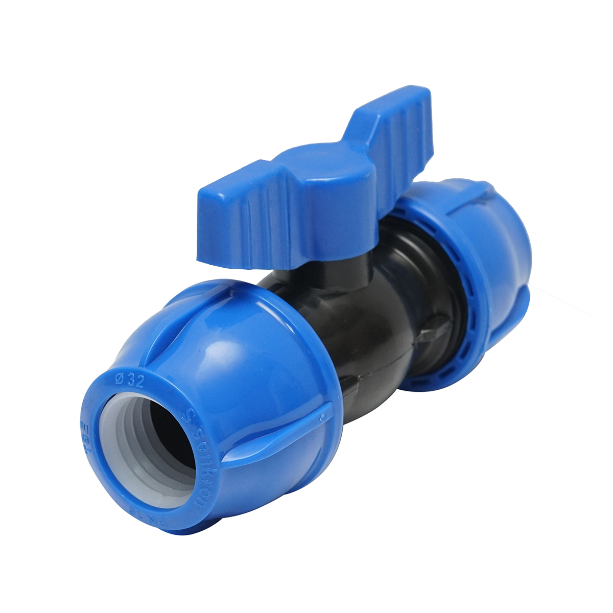 Robinet mufa cu bila compresiune PEHD D32x32mm, PN16, pentru sisteme de irigatii - imagine 3