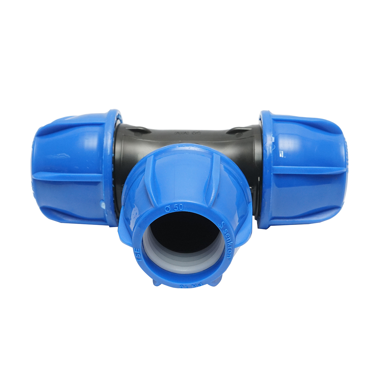 Teu compresiune egal 50x50x50mm PN16 pentru sisteme de irigatii - imagine 2