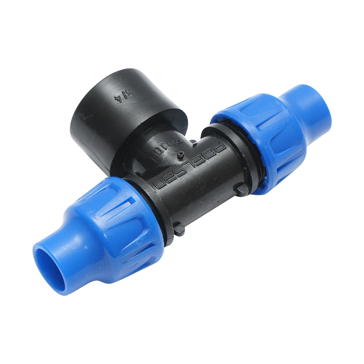 Teu compresiune D16mmx3/4 toll, PN10 cu filet interior pentru sisteme de irigatii - imagine 3