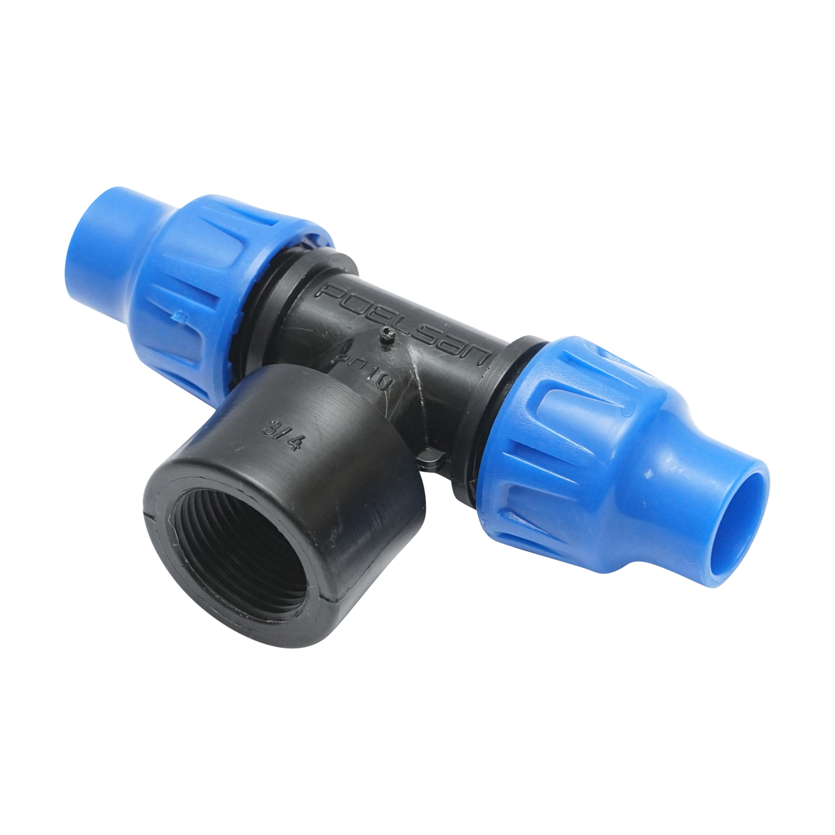 Teu compresiune D16mmx3/4 toll, PN10 cu filet interior pentru sisteme de irigatii - imagine 2