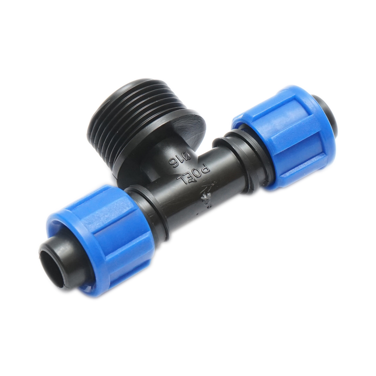 Teu compresiune cu filet exterior D16mmx3/4 toll, PN6 pentru sisteme de irigatii - imagine 3