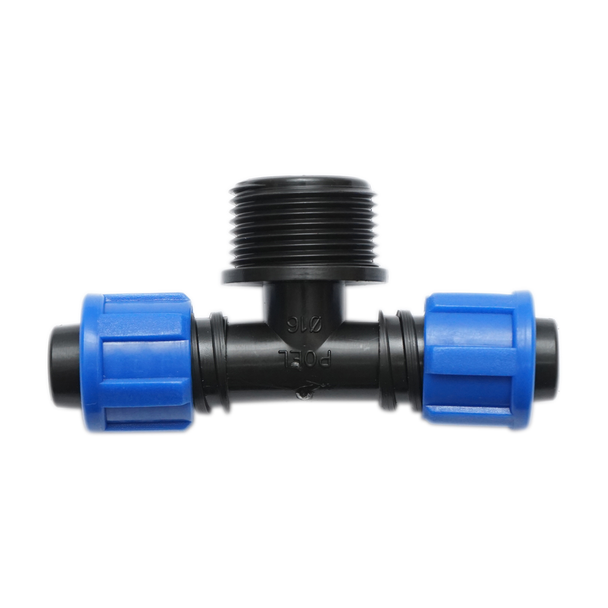 Teu compresiune cu filet exterior D16mmx3/4 toll, PN6 pentru sisteme de irigatii - imagine 2