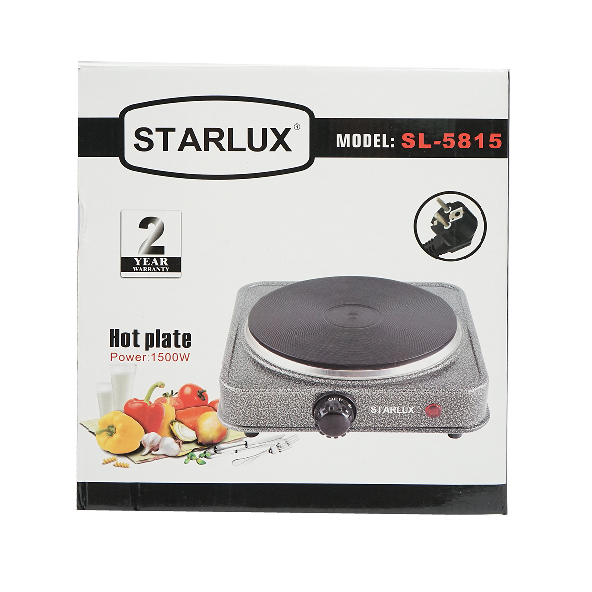 Plita electrica 220V, cu 1 ochi 1500W, 210x210x60mm - imagine 3