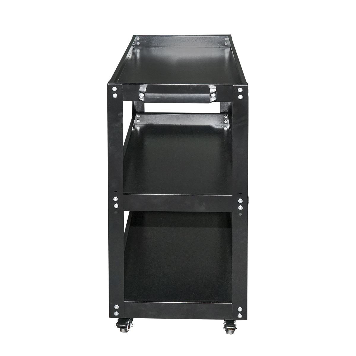 Carucior scule metalic pe roti cu 3 rafturi 750x700x360mm - imagine 2