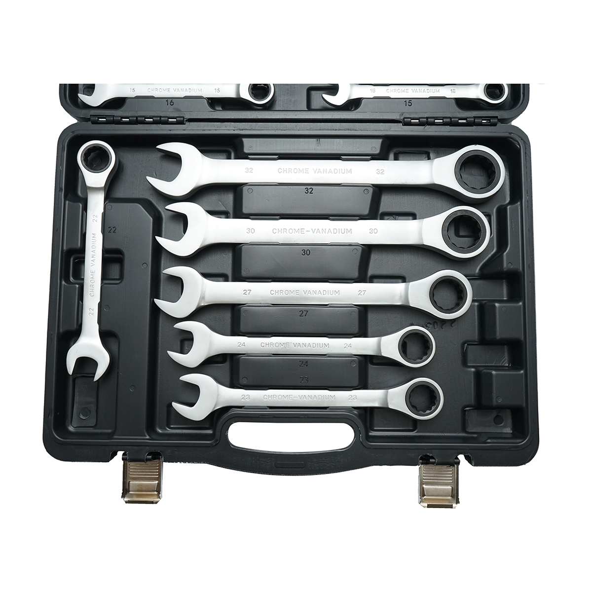 Trusa 22 chei combinate cu clichet 6-32mm CrV Breckner Germany - imagine 3