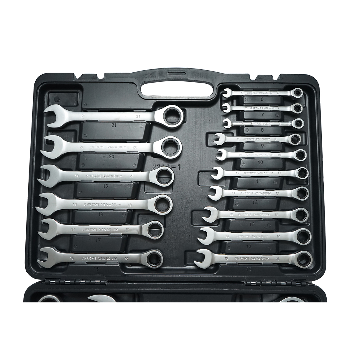Trusa 22 chei combinate cu clichet 6-32mm CrV Breckner Germany - imagine 4