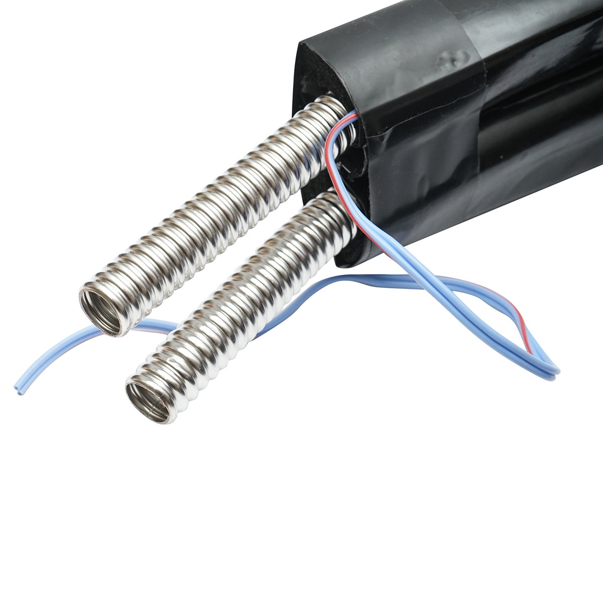 Teava 10m dubla din inox DN16-3/4 gofrata, flexibila, izolat cu cablu pentru sonda temperatura pentru instalatii solare rezidentiale - imagine 2