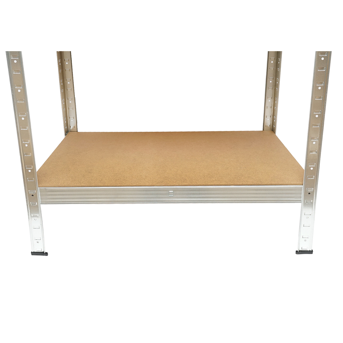 Raft metalic cu 4 polite MDF, 144x70x40cm, 50kg/polita, montaj fara suruburi Breckner Germany - imagine 4