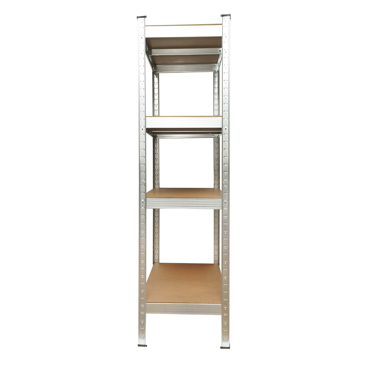 Raft metalic cu 4 polite MDF, 144x70x40cm, 50kg/polita, montaj fara suruburi Breckner Germany - imagine 3
