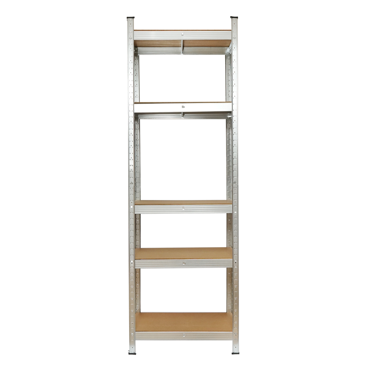 Raft metalic cu 5 polite MDF, 180x60x30cm, 100kg/polita, montaj fara suruburi Breckner Germany