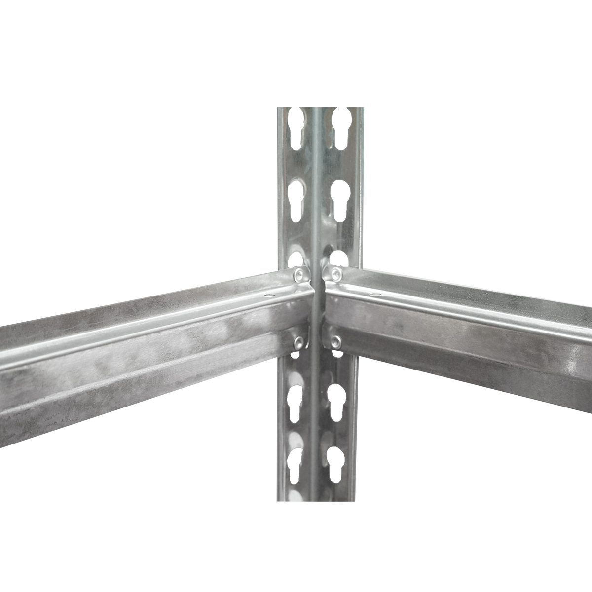 Raft metalic cu 5 polite MDF, 180x90x30cm, 120kg/polita, montaj fara suruburi Breckner Germany - imagine 5
