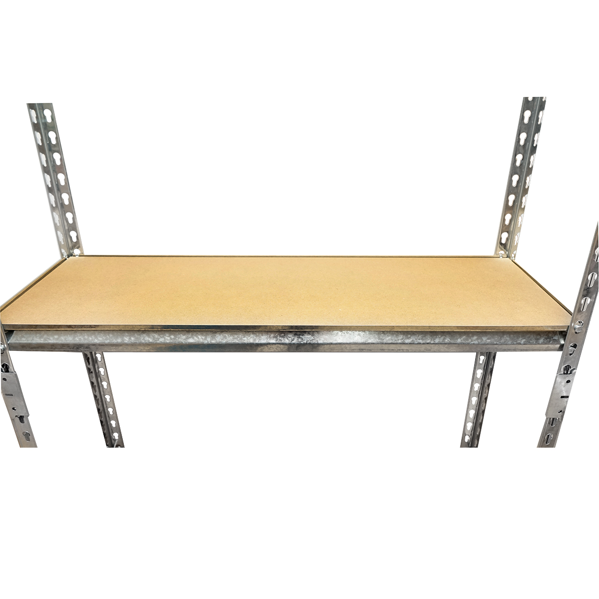 Raft metalic cu 5 polite MDF, 180x90x30cm, 120kg/polita, montaj fara suruburi Breckner Germany - imagine 4