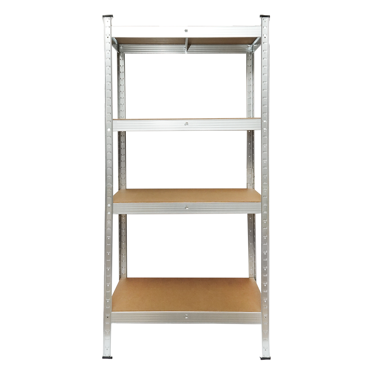 Raft metalic cu 4 polite MDF, 144x60x30cm, 50kg/polita, montaj fara suruburi Breckner Germany