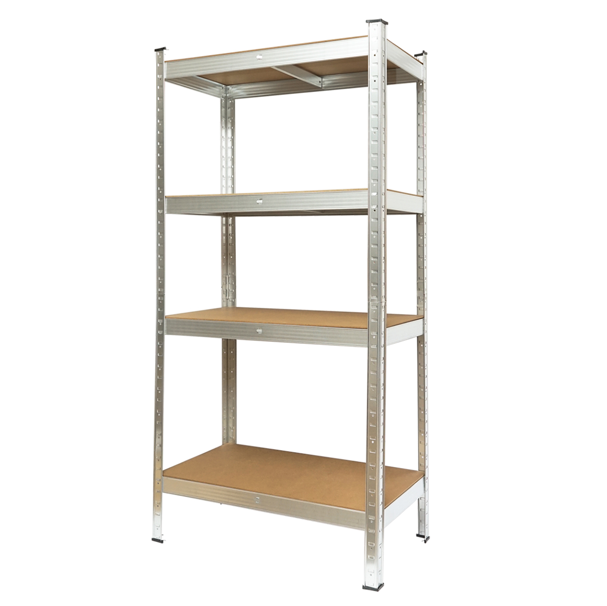 Raft metalic cu 4 polite MDF, 144x60x30cm, 50kg/polita, montaj fara suruburi Breckner Germany - imagine 2