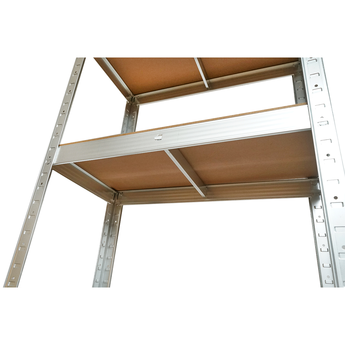 Raft metalic cu 5 polite MDF, 180x70x35cm, 175kg/polita, montaj fara suruburi Breckner Germany - imagine 5